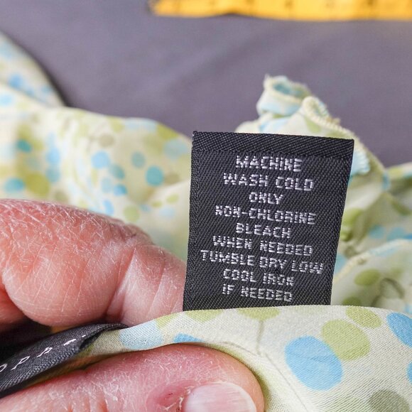 Apostrophe Womens Top 6 Green Retro Sheer Romantic Flowy Sheer Coquette Y2K - Picture 6 of 11